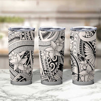 Beige Pacific Flowers Tribal Polynesian Spirit Tumbler Cup LT9 - Polynesian Pride