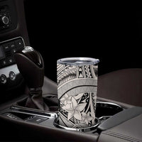 Beige Pacific Flowers Tribal Polynesian Spirit Tumbler Cup LT9 - Polynesian Pride