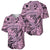 Polynesia Baseball Jersey Tribal Polynesian Spirit With Pink Pacific Flowers LT9 - Polynesian Pride