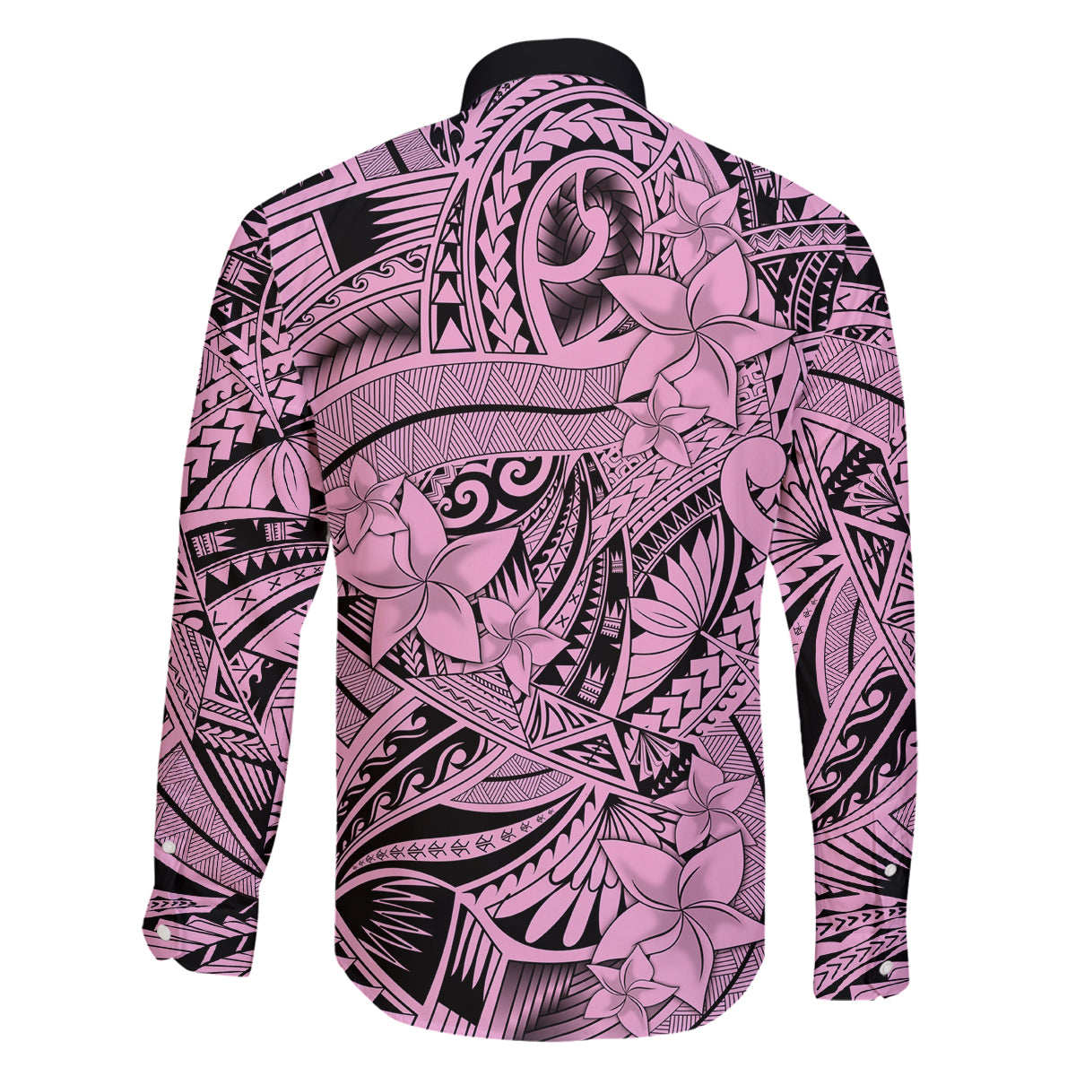 Polynesia Family Matching Puletasi Dress and Hawaiian Shirt Tribal Polynesian Spirit With Pink Pacific Flowers LT9 - Polynesian Pride