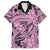 Polynesia Family Matching Short Sleeve Bodycon Dress and Hawaiian Shirt Tribal Polynesian Spirit With Pink Pacific Flowers LT9 Dad's Shirt - Short Sleeve Pink - Polynesian Pride