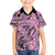 Polynesia Family Matching Summer Maxi Dress and Hawaiian Shirt Tribal Polynesian Spirit With Pink Pacific Flowers LT9 Son's Shirt Pink - Polynesian Pride