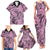 Polynesia Family Matching Tank Maxi Dress and Hawaiian Shirt Tribal Polynesian Spirit With Pink Pacific Flowers LT9 - Polynesian Pride