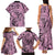 Polynesia Family Matching Tank Maxi Dress and Hawaiian Shirt Tribal Polynesian Spirit With Pink Pacific Flowers LT9 - Polynesian Pride