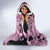 Polynesia Hooded Blanket Tribal Polynesian Spirit With Pink Pacific Flowers LT9 - Polynesian Pride