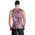 Polynesia Men Tank Top Tribal Polynesian Spirit With Pink Pacific Flowers LT9 - Polynesian Pride