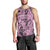 Polynesia Men Tank Top Tribal Polynesian Spirit With Pink Pacific Flowers LT9 - Polynesian Pride