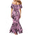 Polynesia Mermaid Dress Tribal Polynesian Spirit With Pink Pacific Flowers LT9 - Polynesian Pride