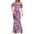 Polynesia Mermaid Dress Tribal Polynesian Spirit With Pink Pacific Flowers LT9 - Polynesian Pride