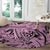 Polynesia Round Carpet Tribal Polynesian Spirit With Pink Pacific Flowers LT9 - Polynesian Pride