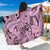 Polynesia Sarong Tribal Polynesian Spirit With Pink Pacific Flowers LT9 One Size 44 x 66 inches Pink - Polynesian Pride