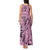 Polynesia Tank Maxi Dress Tribal Polynesian Spirit With Pink Pacific Flowers LT9 - Polynesian Pride