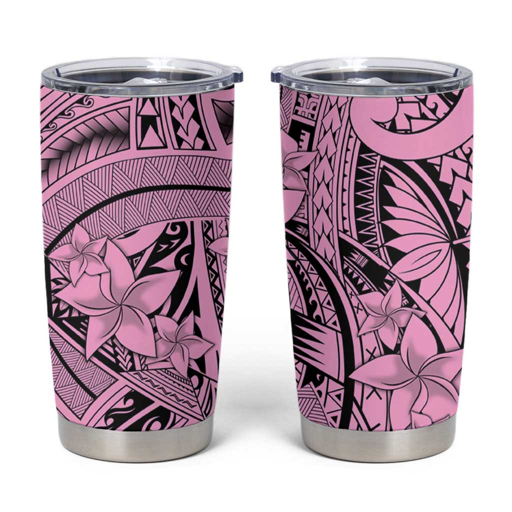 Pink Pacific Flowers Tribal Polynesian Spirit Tumbler Cup LT9 Pink - Polynesian Pride