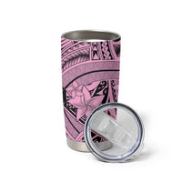 Pink Pacific Flowers Tribal Polynesian Spirit Tumbler Cup LT9 - Polynesian Pride