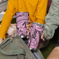 Pink Pacific Flowers Tribal Polynesian Spirit Tumbler Cup LT9 - Polynesian Pride
