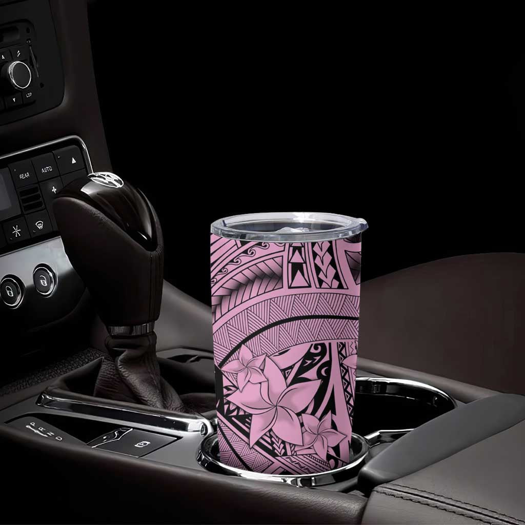 Pink Pacific Flowers Tribal Polynesian Spirit Tumbler Cup LT9 - Polynesian Pride