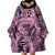 Polynesia Wearable Blanket Hoodie Tribal Polynesian Spirit With Pink Pacific Flowers LT9 - Polynesian Pride