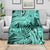 Polynesia Blanket Tribal Polynesian Spirit With Teal Pacific Flowers LT9 - Polynesian Pride