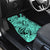 Polynesia Car Mats Tribal Polynesian Spirit With Teal Pacific Flowers LT9 - Polynesian Pride