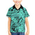 Polynesia Family Matching Mermaid Dress and Hawaiian Shirt Tribal Polynesian Spirit With Teal Pacific Flowers LT9 Son's Shirt Teal - Polynesian Pride