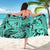 Polynesia Sarong Tribal Polynesian Spirit With Teal Pacific Flowers LT9 - Polynesian Pride