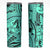 Teal Pacific Flowers Tribal Polynesian Spirit Skinny Tumbler