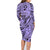 Polynesia Family Matching Long Sleeve Bodycon Dress and Hawaiian Shirt Tribal Polynesian Spirit With Violet Pacific Flowers LT9 - Polynesian Pride