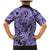 Polynesia Family Matching Mermaid Dress and Hawaiian Shirt Tribal Polynesian Spirit With Violet Pacific Flowers LT9 - Polynesian Pride