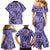 Polynesia Family Matching Mermaid Dress and Hawaiian Shirt Tribal Polynesian Spirit With Violet Pacific Flowers LT9 - Polynesian Pride