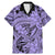 Polynesia Family Matching Mermaid Dress and Hawaiian Shirt Tribal Polynesian Spirit With Violet Pacific Flowers LT9 Dad's Shirt - Short Sleeve Violet - Polynesian Pride