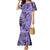 Polynesia Family Matching Mermaid Dress and Hawaiian Shirt Tribal Polynesian Spirit With Violet Pacific Flowers LT9 Mom's Dress Violet - Polynesian Pride