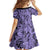 Polynesia Family Matching Off Shoulder Long Sleeve Dress and Hawaiian Shirt Tribal Polynesian Spirit With Violet Pacific Flowers LT9 - Polynesian Pride