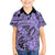 Polynesia Family Matching Off Shoulder Long Sleeve Dress and Hawaiian Shirt Tribal Polynesian Spirit With Violet Pacific Flowers LT9 Son's Shirt Violet - Polynesian Pride