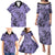 Polynesia Family Matching Puletasi Dress and Hawaiian Shirt Tribal Polynesian Spirit With Violet Pacific Flowers LT9 - Polynesian Pride