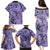 Polynesia Family Matching Puletasi Dress and Hawaiian Shirt Tribal Polynesian Spirit With Violet Pacific Flowers LT9 - Polynesian Pride