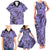 Polynesia Family Matching Tank Maxi Dress and Hawaiian Shirt Tribal Polynesian Spirit With Violet Pacific Flowers LT9 - Polynesian Pride