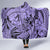 Polynesia Hooded Blanket Tribal Polynesian Spirit With Violet Pacific Flowers LT9 - Polynesian Pride