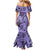 Polynesia Mermaid Dress Tribal Polynesian Spirit With Violet Pacific Flowers LT9 - Polynesian Pride