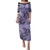 Polynesia Puletasi Tribal Polynesian Spirit With Violet Pacific Flowers LT9 Long Dress Violet - Polynesian Pride