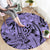 Polynesia Round Carpet Tribal Polynesian Spirit With Violet Pacific Flowers LT9 - Polynesian Pride