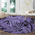 Polynesia Round Carpet Tribal Polynesian Spirit With Violet Pacific Flowers LT9 - Polynesian Pride