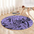 Polynesia Round Carpet Tribal Polynesian Spirit With Violet Pacific Flowers LT9 - Polynesian Pride