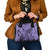 Polynesia Shoulder Handbag Tribal Polynesian Spirit With Violet Pacific Flowers LT9 - Polynesian Pride