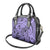 Polynesia Shoulder Handbag Tribal Polynesian Spirit With Violet Pacific Flowers LT9 - Polynesian Pride