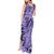 Polynesia Tank Maxi Dress Tribal Polynesian Spirit With Violet Pacific Flowers LT9 - Polynesian Pride