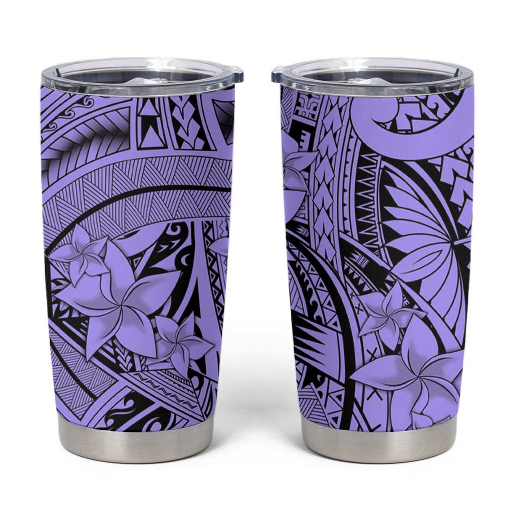 Violet Pacific Flowers Tribal Polynesian Spirit Tumbler Cup LT9 Violet - Polynesian Pride