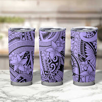 Violet Pacific Flowers Tribal Polynesian Spirit Tumbler Cup LT9 - Polynesian Pride