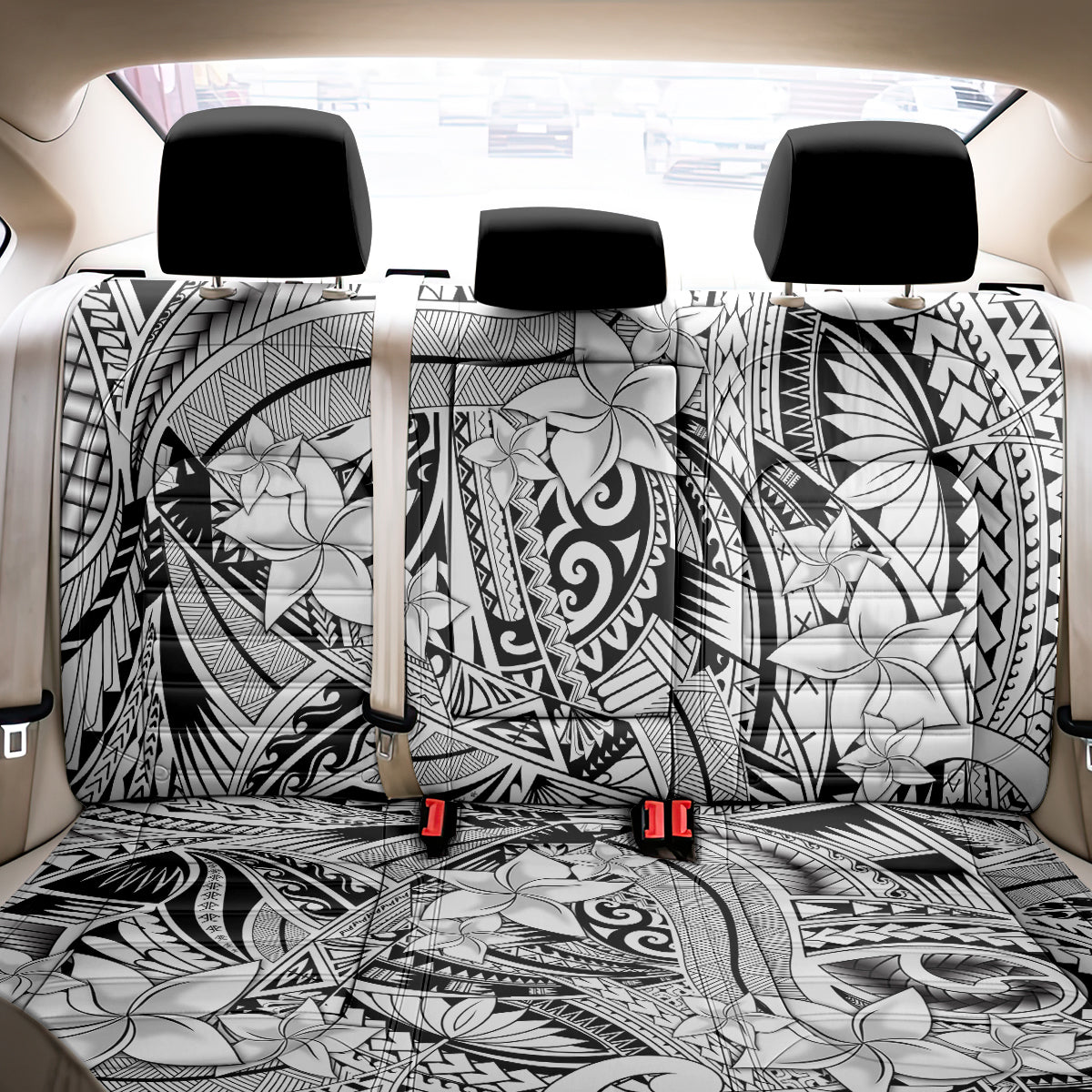 Polynesia Back Car Seat Cover Tribal Polynesian Spirit With White Pacific Flowers