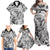 Polynesia Family Matching Off Shoulder Maxi Dress and Hawaiian Shirt Tribal Polynesian Spirit With White Pacific Flowers LT9 - Polynesian Pride