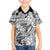 Polynesia Family Matching Off Shoulder Short Dress and Hawaiian Shirt Tribal Polynesian Spirit With White Pacific Flowers LT9 Son's Shirt White - Polynesian Pride